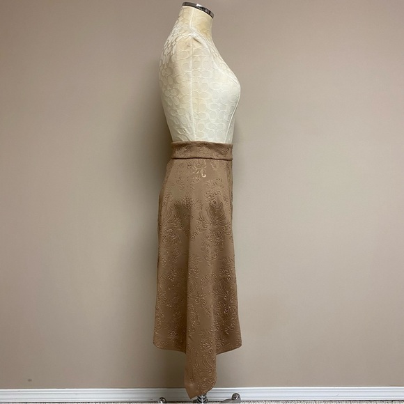 Vintage Embossed Neoprene Asymmetrical Skirt - Picture 4 of 6
